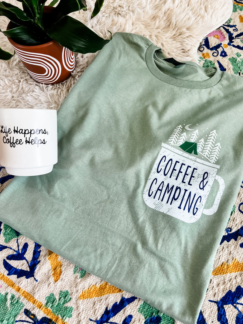 Coffee and camping tee