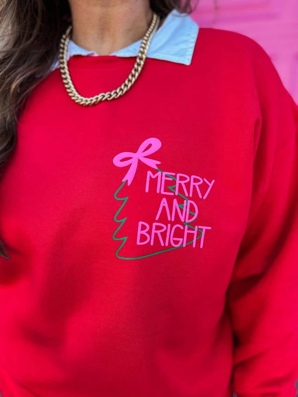 Merry & Bright pocket sweatshirt