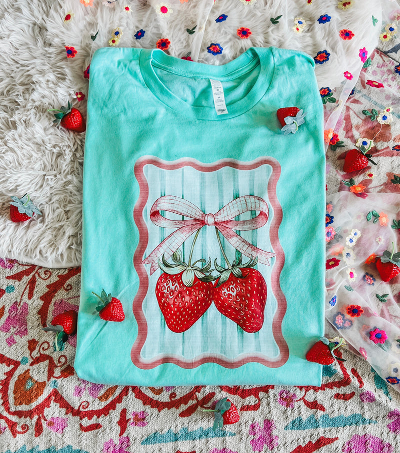Cute Strawberry mint tee