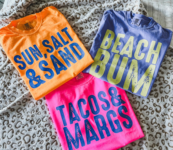 Vivid summer comfort colors tee (3 options)