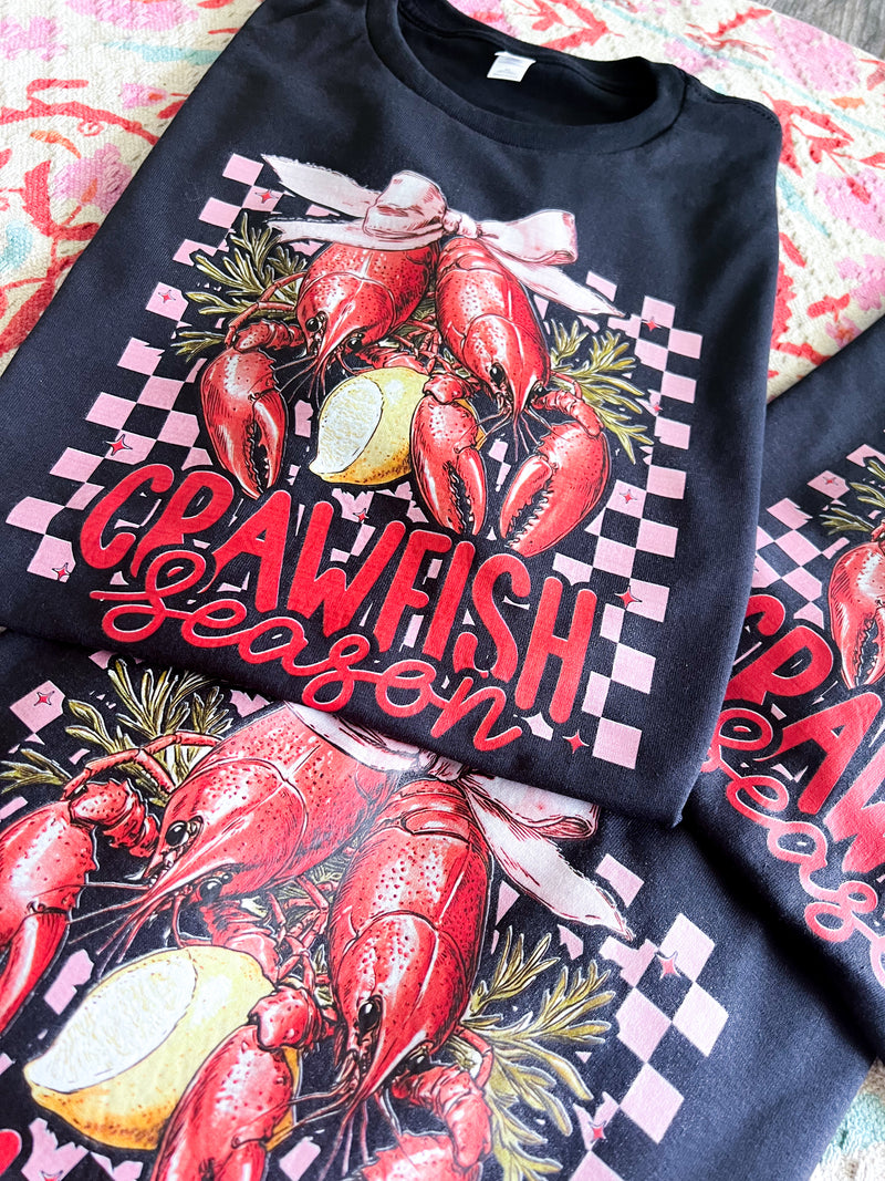 Crawfish season black tee