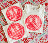 Boujee Smiley cream tee