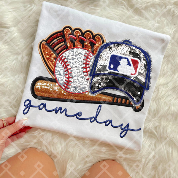 MLB Gameday faux bling tees