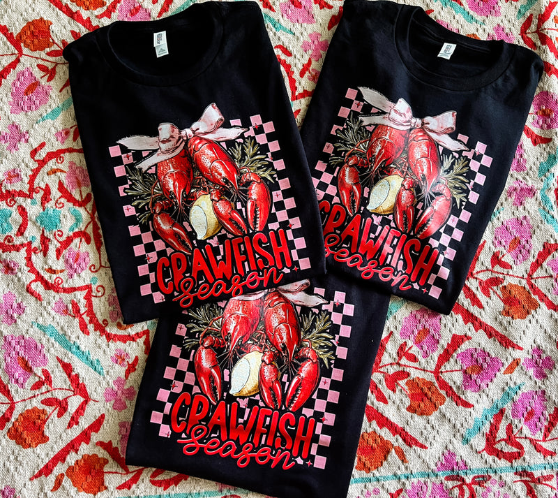 Crawfish season black tee