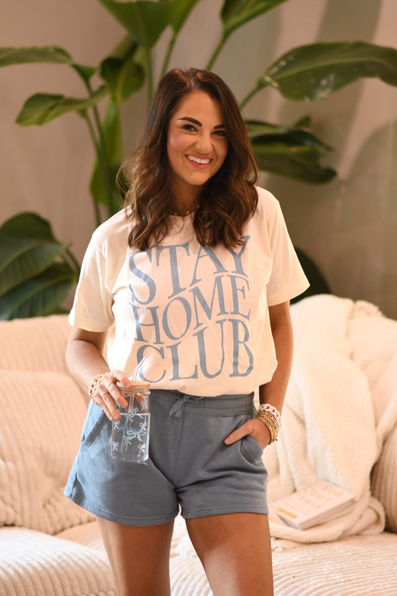 Stay Home Club cream tee
