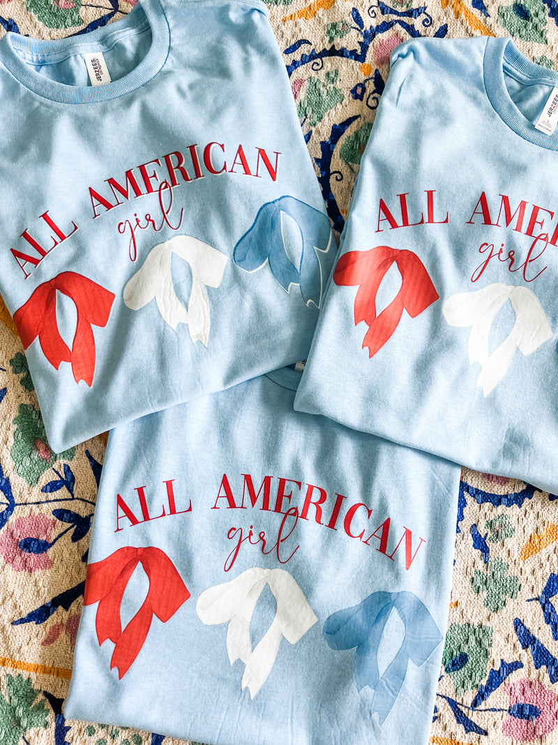 All American Girl bows tee