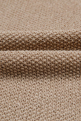 Chestnut Color Block Knit V Neck Loose Sweater