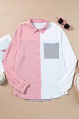 Black Crinkle Pocket Half Sleeve Shirt
