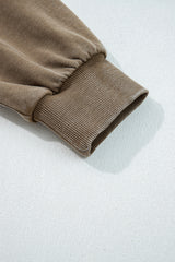 Wild Ginger  Half Zip Kangaroo Pocket Mineral Wash Baggy Hoodie