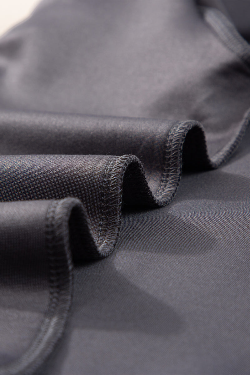 Black Casual Rivet Round Neck T Shirt
