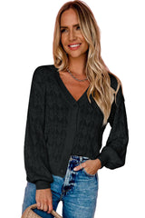Rose Lightweight Buttoned Front Crochet Cardigan