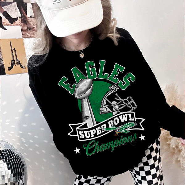 Super Bowl EAGLES champs 2025 sweatshirt or tee