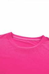 Orchid Petal Casual Plain Crew Neck Tee