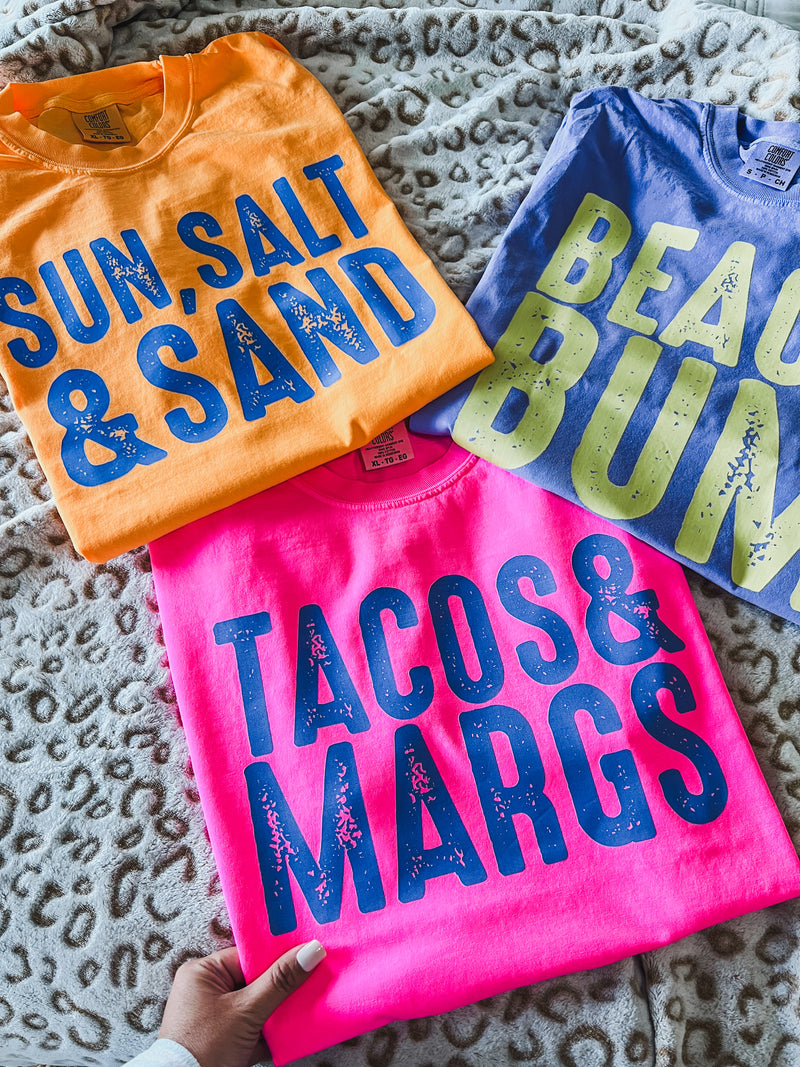 Vivid summer comfort colors tee (3 options)