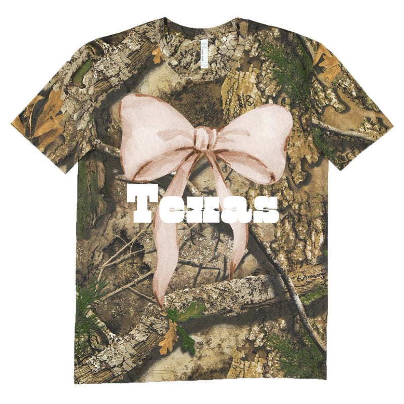 Camo — Bow, State tees