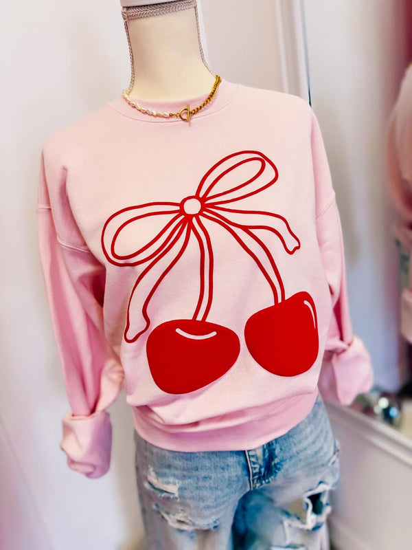 Cherry Bow Sweatshirt
