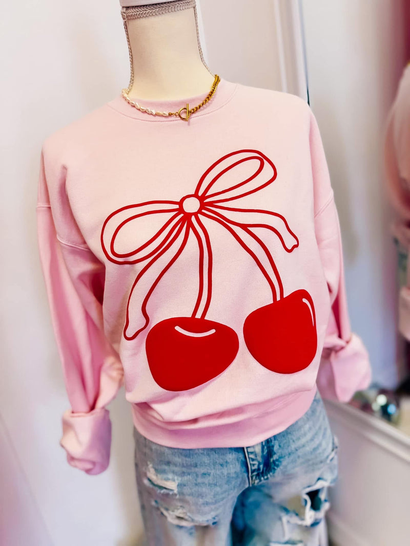 Cherry Bow Sweatshirt