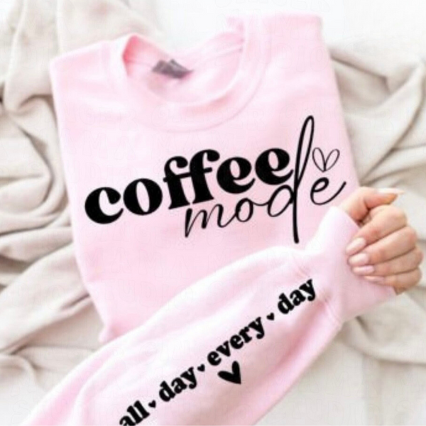 Blush Coffee Mode sweatshirt