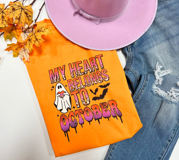My Heart belongs to October tee