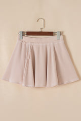 Jet Stream Corded Lantern Sleeve Pullover and Ruffle Mini Skirt Set