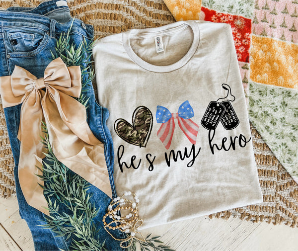 He is ____ tee (multiple options)