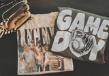 Distressed Game day baseball tee