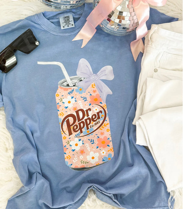 Floral Dr. pepper tee