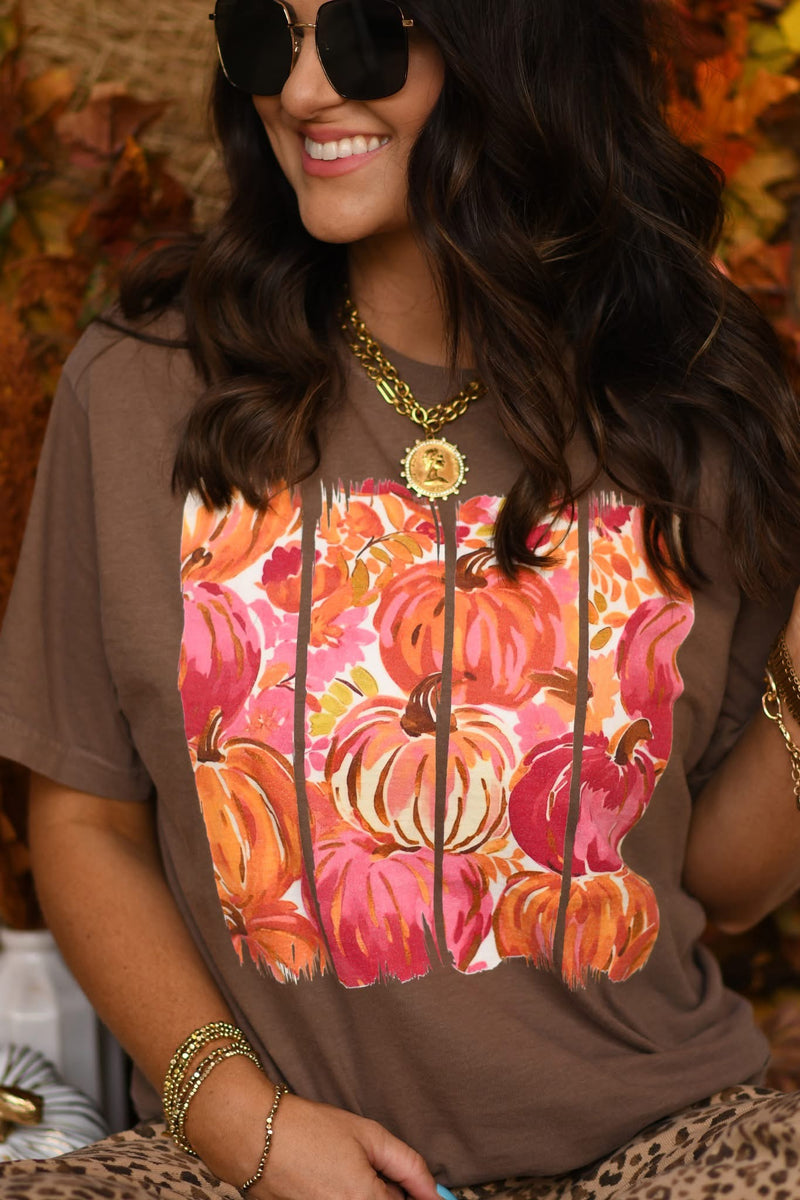 Pretty Painted Pumpkin comfort colors tee