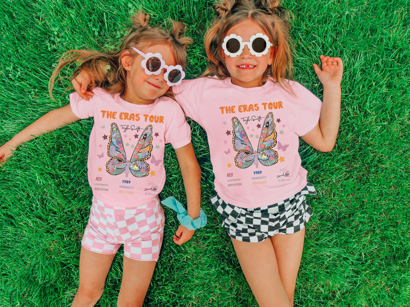 The Era's Tour Butterfly baby pink tee