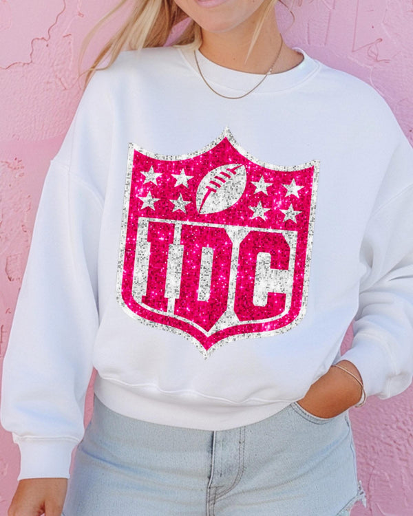 IDC or Team Halftime white sweatshirt