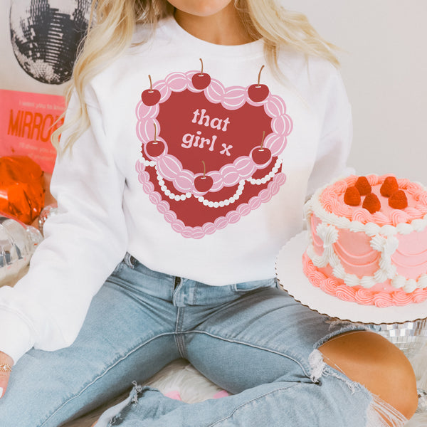 That girl cake sweatshirt