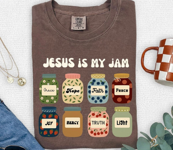 Jesus is my jam espresso tee