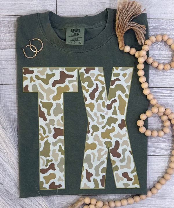 Camo state - comfort colors tee