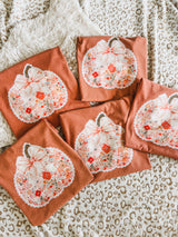 Fall-Fun Floral, lace Pumpkin tee