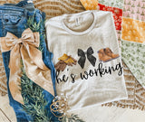 He is ____ tee (multiple options)