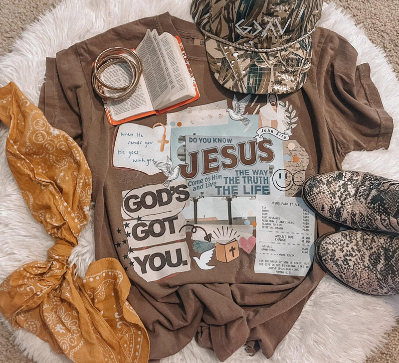 God’s got you - comfort colors tee