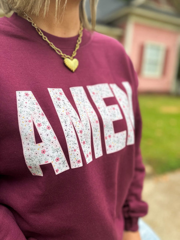 Floral AMEN sweatshirt