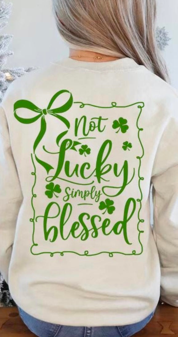 Not lucky, simply blessed long sleeve tee