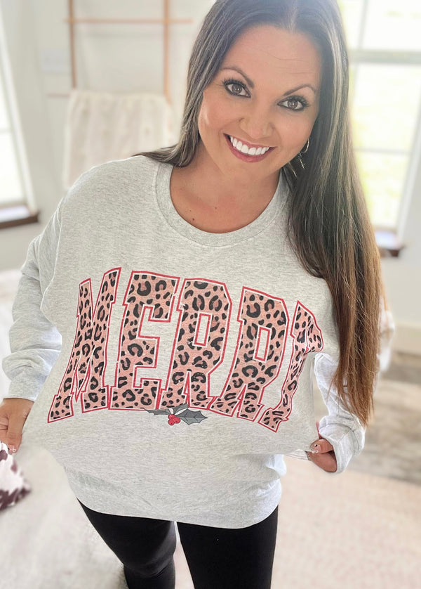 Leopard MERRY ash Sweatshirt