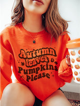 Autumn Leaves and Pumpkins please (sweater /tee option)