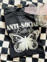 Anti social butterfly tee