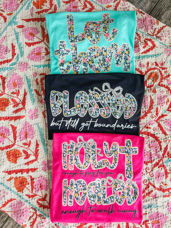 Floral let them tee