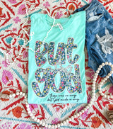 But God Mint floral tee