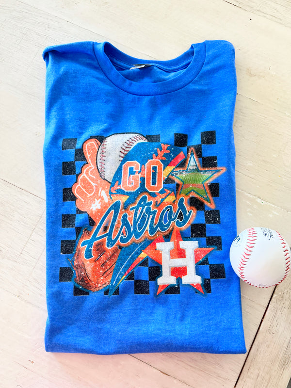 Retro Checker Astros tee