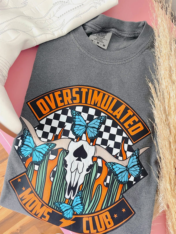 Overstimulated moms club - western tee