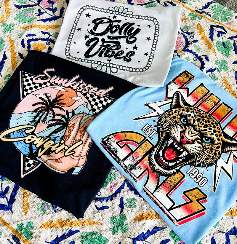 Wild girls blue tee