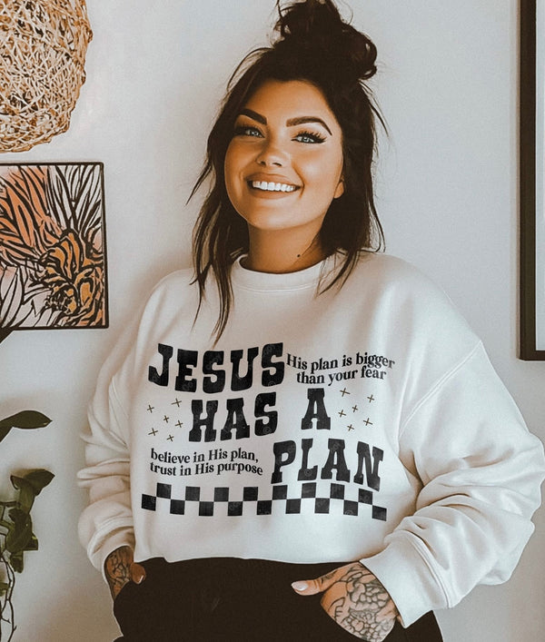 Jesus has a plan sweatshirt (adult and youth)