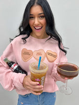 Candy Heart - girls drink sweatshirt