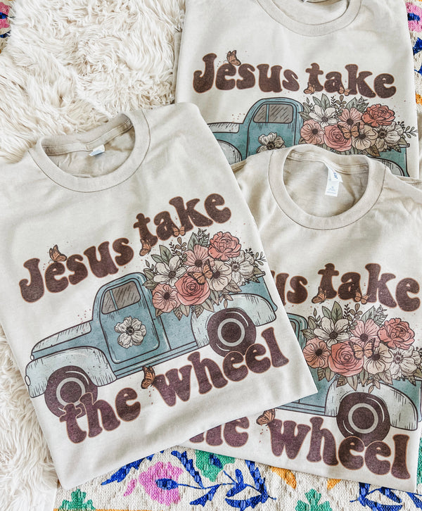 Jesus Take the Wheel tee