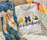 He is ____ tee (multiple options)